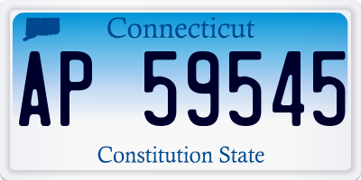 CT license plate AP59545