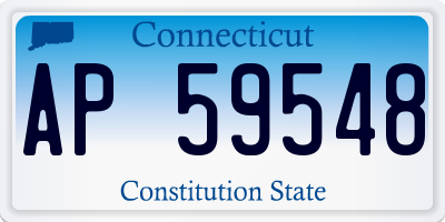 CT license plate AP59548