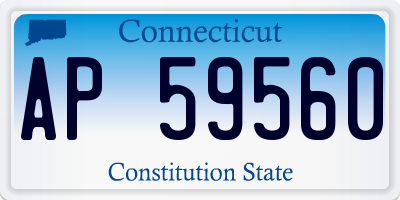 CT license plate AP59560