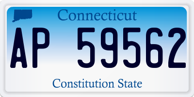 CT license plate AP59562