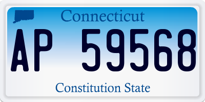 CT license plate AP59568