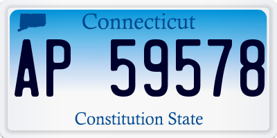 CT license plate AP59578