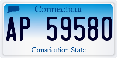 CT license plate AP59580