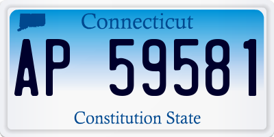 CT license plate AP59581