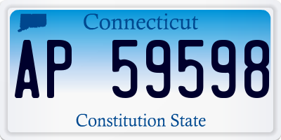 CT license plate AP59598