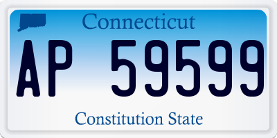 CT license plate AP59599