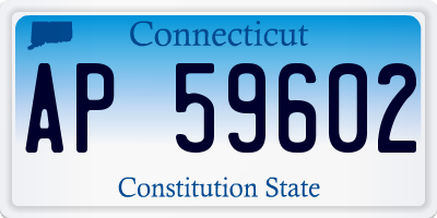 CT license plate AP59602