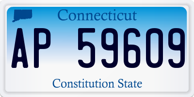 CT license plate AP59609