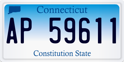 CT license plate AP59611