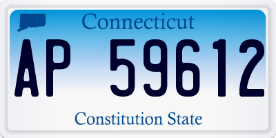 CT license plate AP59612