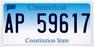 CT license plate AP59617