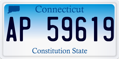 CT license plate AP59619