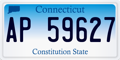 CT license plate AP59627