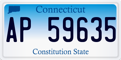 CT license plate AP59635