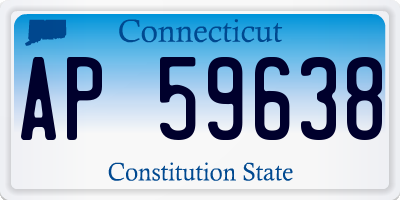 CT license plate AP59638