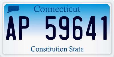 CT license plate AP59641
