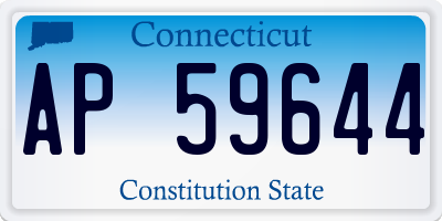 CT license plate AP59644
