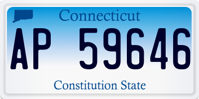 CT license plate AP59646