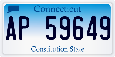 CT license plate AP59649