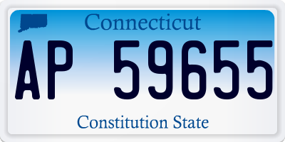 CT license plate AP59655