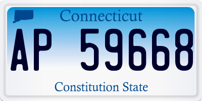 CT license plate AP59668