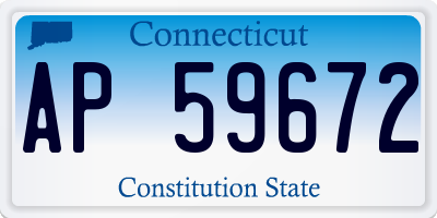 CT license plate AP59672