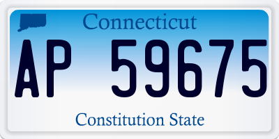 CT license plate AP59675