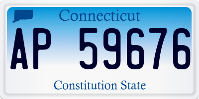 CT license plate AP59676