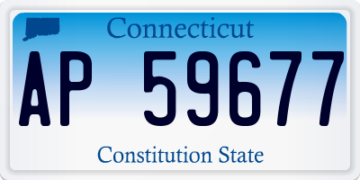 CT license plate AP59677