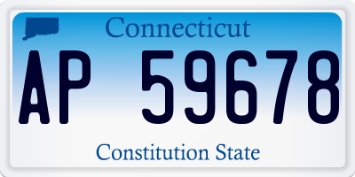 CT license plate AP59678