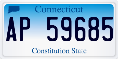 CT license plate AP59685