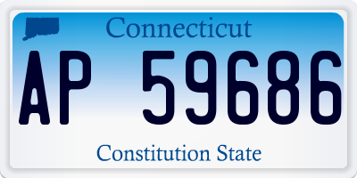 CT license plate AP59686