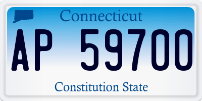 CT license plate AP59700
