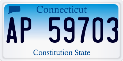 CT license plate AP59703