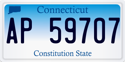 CT license plate AP59707