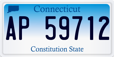CT license plate AP59712