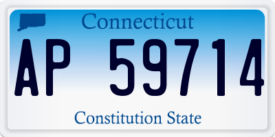 CT license plate AP59714