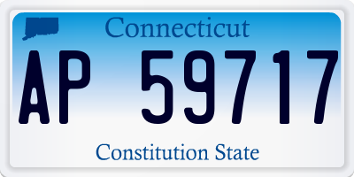 CT license plate AP59717