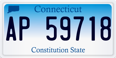 CT license plate AP59718