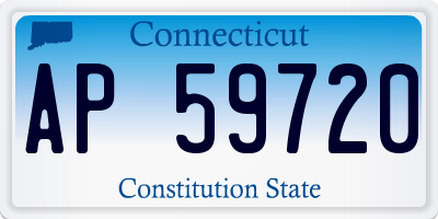 CT license plate AP59720