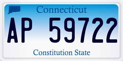 CT license plate AP59722