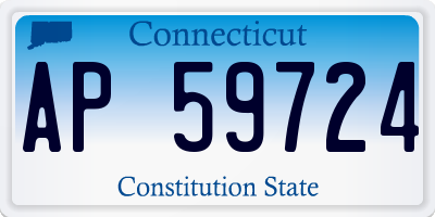 CT license plate AP59724