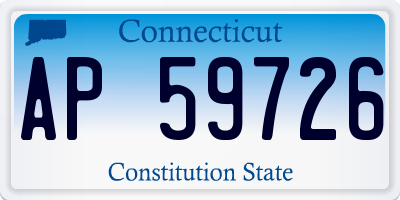 CT license plate AP59726