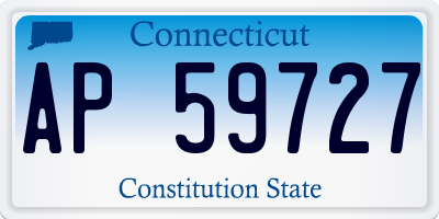 CT license plate AP59727
