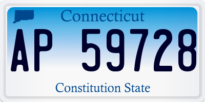 CT license plate AP59728