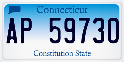 CT license plate AP59730