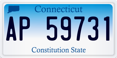 CT license plate AP59731