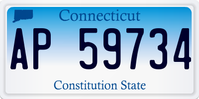 CT license plate AP59734