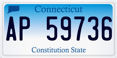CT license plate AP59736