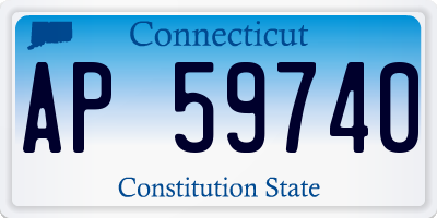 CT license plate AP59740